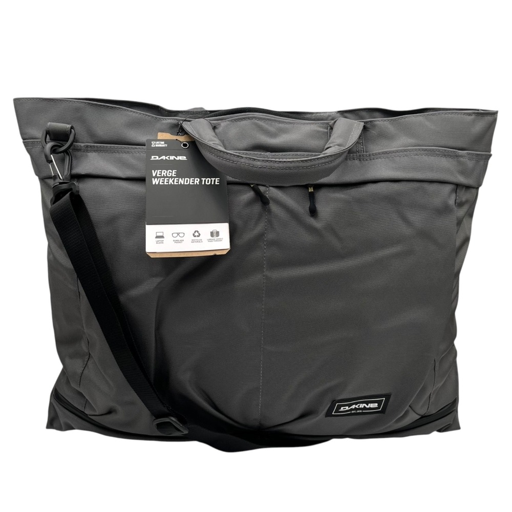 Dakine Verge Weekender Tote Bag 34L (23x16x11") Dark Gray Laptop Padded Sleeve